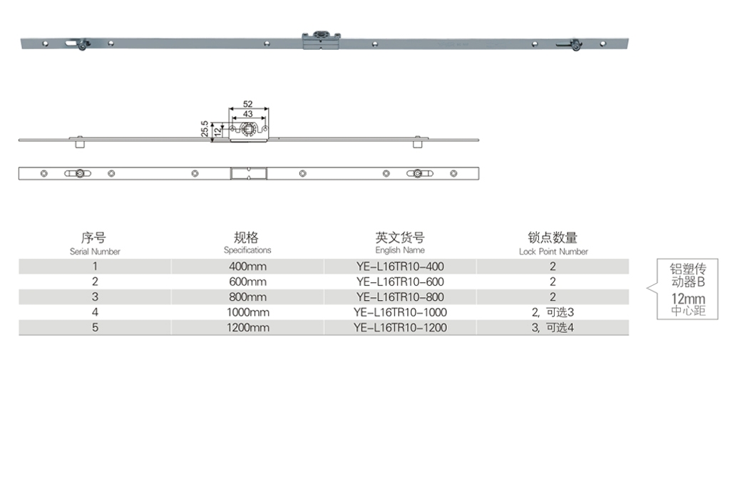 上海门窗五金铝塑传动器