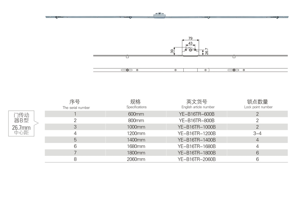 上海门窗五金门传动器