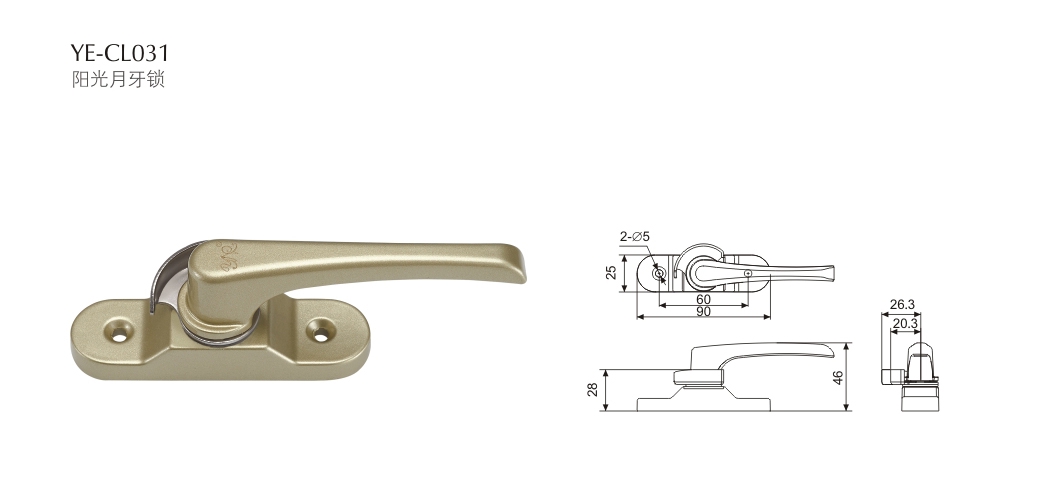 上海门窗配件月牙锁CL031